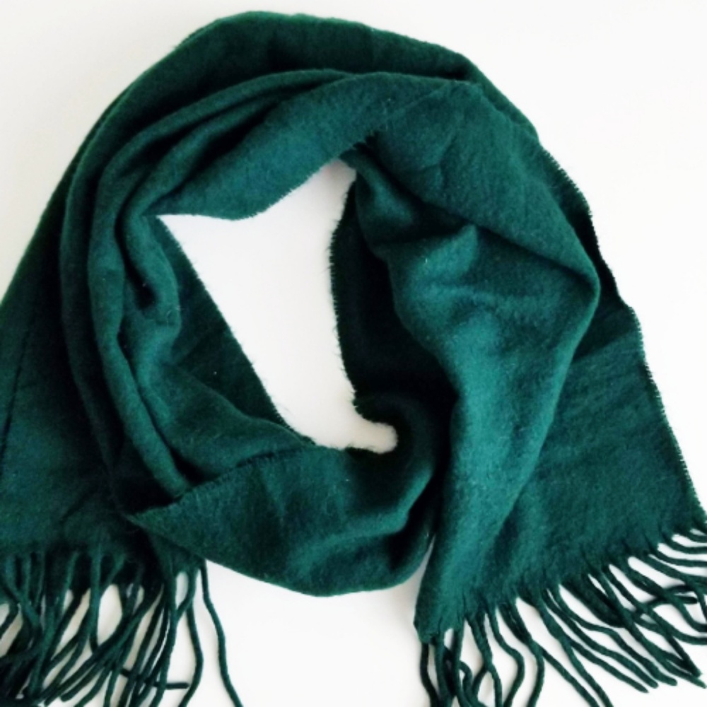 Cashmere Winter Forest Green Scarf
